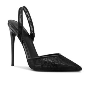 Femme Los Angeles Macallan Slingback - black lace